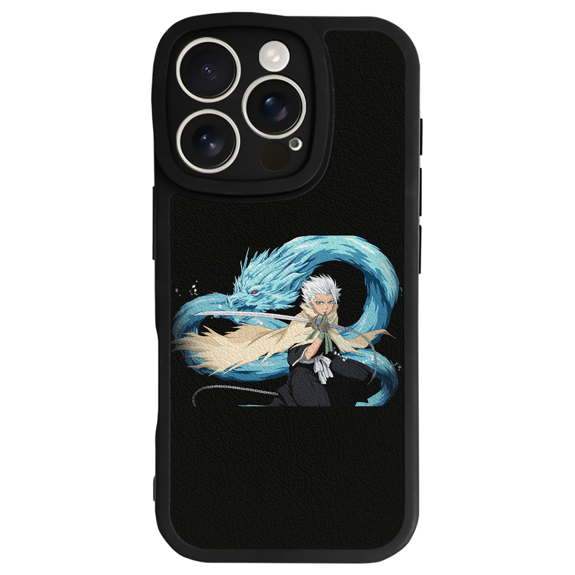（画像用） ブリーチ 日番谷冬獅郎（ひつがや とうしろう） BLEACH Hitsugaya Toushirou 【iPhone 16シリーズ対応】シリコンスマホケース（レザー調） 材質：シリコン